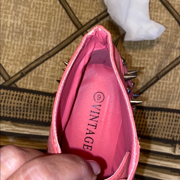 Studded coral color shoe booty - Picture 8 of 8